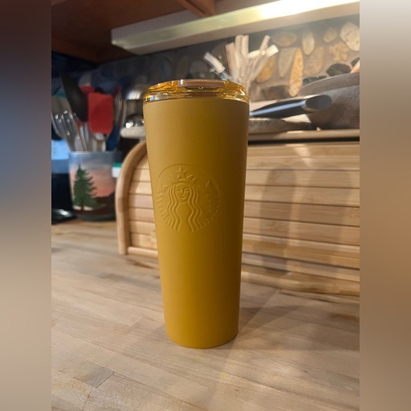 Starbucks Other - Starbucks 16oz Mustard Yellow Sirens Hot Tumbler